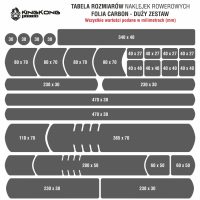 Naklejki rowerowe 3D CARBON zestaw duży 29 naklejek - obrazek 7